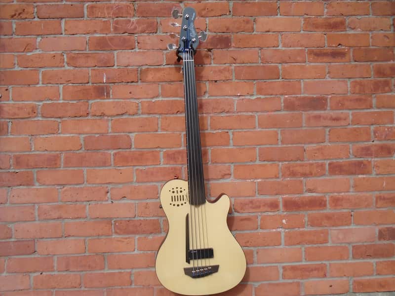 Godin  A5 Ultra Fretless A/E bass guitar w/bag,sf image 1