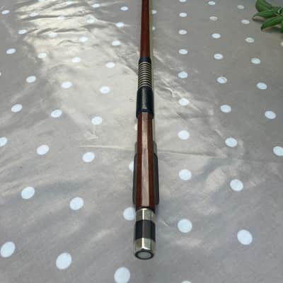 Double Bass French Bow - New Hair Just Had A Recommission - Brazilwood - Made In Czechslovakia image 13