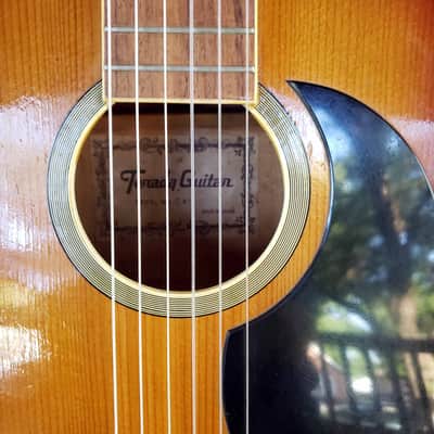 1960s Terada-T Haruo C-312 Folk Guitar Sunburst Solid Spruce/Maple Nylon String, Luthier Restored image 11