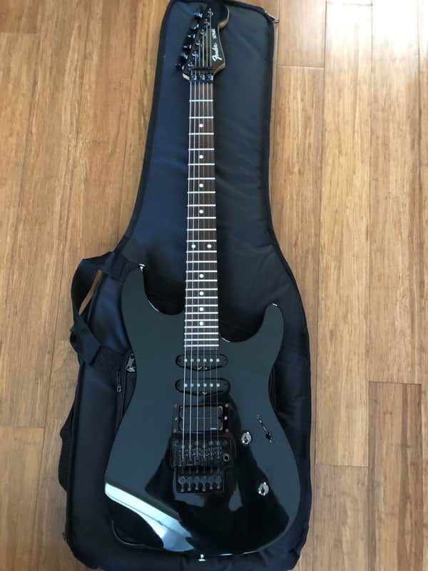 Original Fender MIJ HM Strat HSS with Floyd Rose, Rosewood Fretboard 1989 - 1990 Black image 1