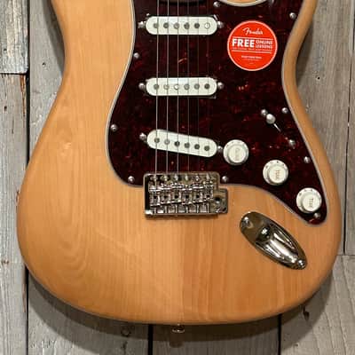 Squier Classic Vibe '70s Stratocaster Electric Guitar  By Fender Natural, In Stock Includes Pro Setup & Ships Ultra Fast ! image 4
