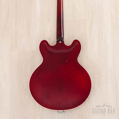 1962 Gibson ES-335 TDC Vintage Semi-Hollow Guitar Cherry w/ Bigsby, Pat # Pickups, Lifton Case image 3