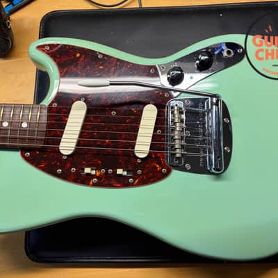 1999 Fender Japan CIJ MG69-65 ’69 Reissue Mustang Sonic Blue w/ Tweed HSC image 12