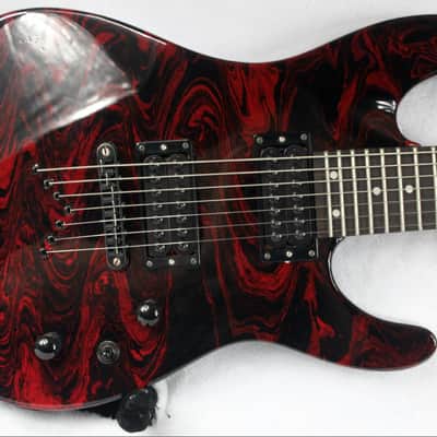 Custom Swirl Painted and Upgraded Dean Vendetta XM 7 -7 String Electric Guitar W/ Matching Headstock image 6