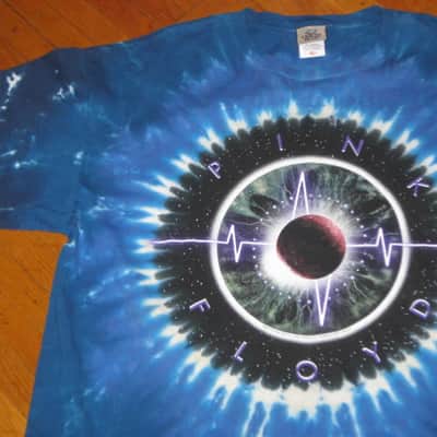 near new (worn once) Liquid Blue (shirt maker brand) Pink Floyd Pulse Concentric Tie-Dye T-Shirt, Men's XL, 100% Pre-Shrunk Cotton, Short Sleeve 2020s - Tye Dye: Blue, White, Purple / Graphic: Pupil, Space, Ocean (black, white, red, blue, green, purple) image 7