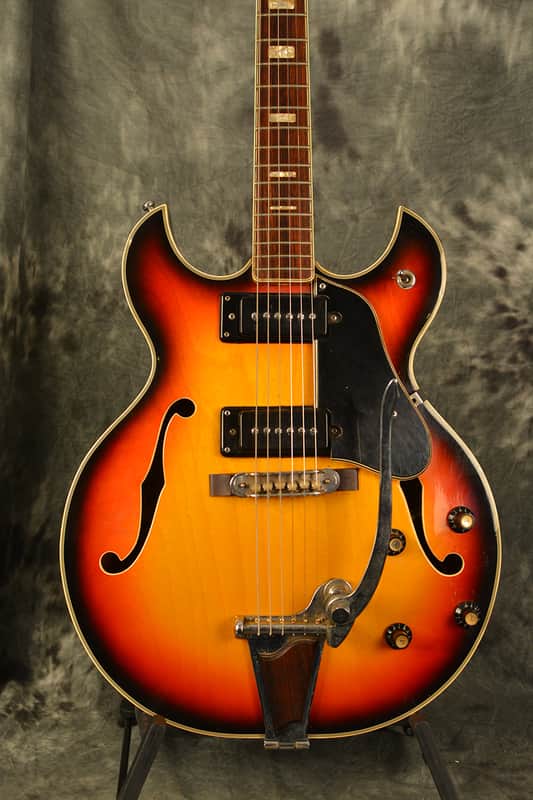 Conrad Aria 5002T Hollow Body Double Cut Electric Guitar Vintage