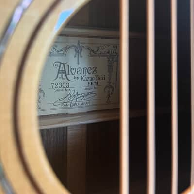 2019 Alvarez Standard Series Yairi YB70 Baritone - Natural image 5