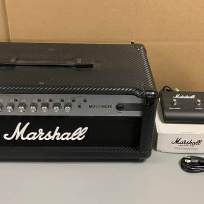 Marshall MG Carbon Fiber MG100HCFX 100-Watt Solid State Guitar Amp Head 2011 - 2018 - Black Carbon Fiber image 3
