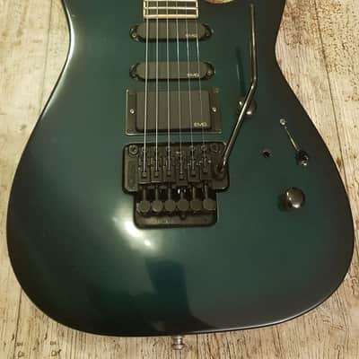 1990 Jackson Professional Fusion Pro Trans Green Made In Japan EMG Schaller Floyd Rose image 3