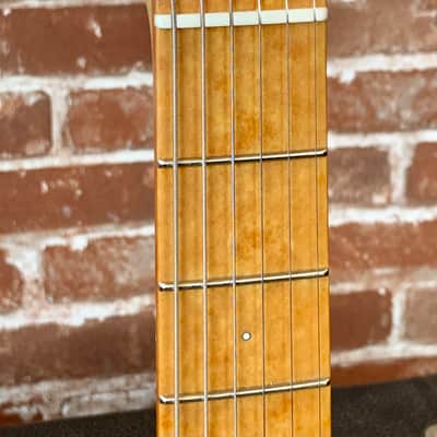 Island Espeto Custom 2020 Natural/Teal Redwood Top, Dual-Pickup Headless Guitar (Mint Condition) image 8