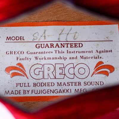 1979 Greco SA-550 Vintage ES Guitar Cherry, Near-Mint w/ Maxon U-1000 & Case, Japan Fujigen image 6