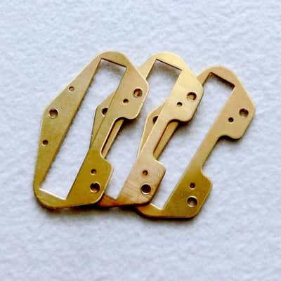 Tele Style Brass Guitar Bridge Pickup Base Plates Set of 3pcs