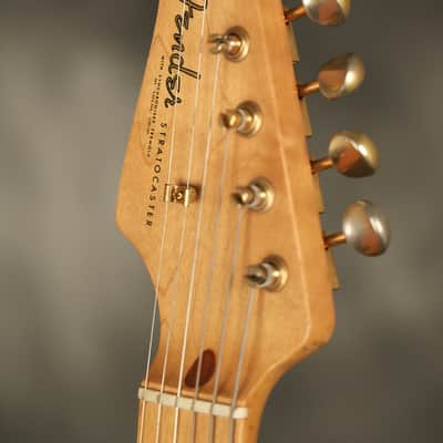 1960 Fender LEFT-HANDED Stratocaster factory assembled with '57 neck Custom Color BLACK with GOLD hardware!!! image 9