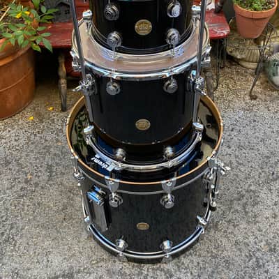 DW Collector's All Maple Shells Drum Kit 3 pc Piano Black 22/16/12 image 7