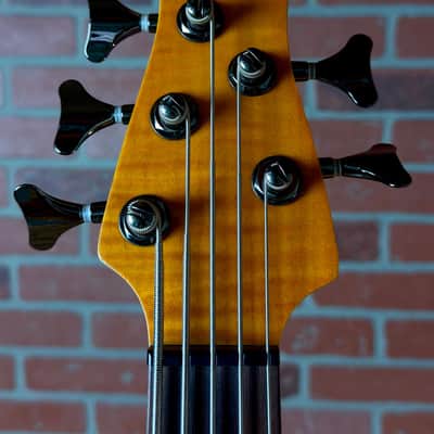 Yamaha TRBX605FM 5-String Electric Bass Guitar - Matte Amber image 10