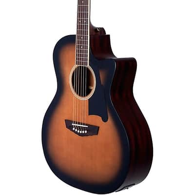 D'Angelico Premier Gramercy Acoustic-Electric Guitar in Aged Burst Finish; Captivating Elegance, Mint image 2