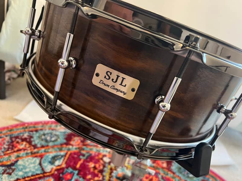 SJL Drum Company Pacific Black Walnut single ply snare 2026 - Natural gloss image 1