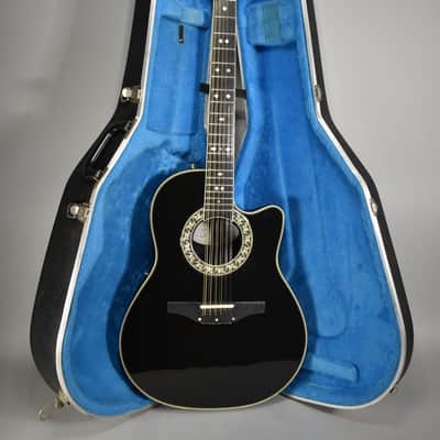 Ovation Model 1866 Legend 12-String Acoustic Electric Guitar | Black Finish W/OHSC image 1
