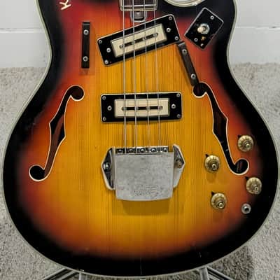 1960s Kent Japan Electric Violin Bass 2 Pickup Model 833
