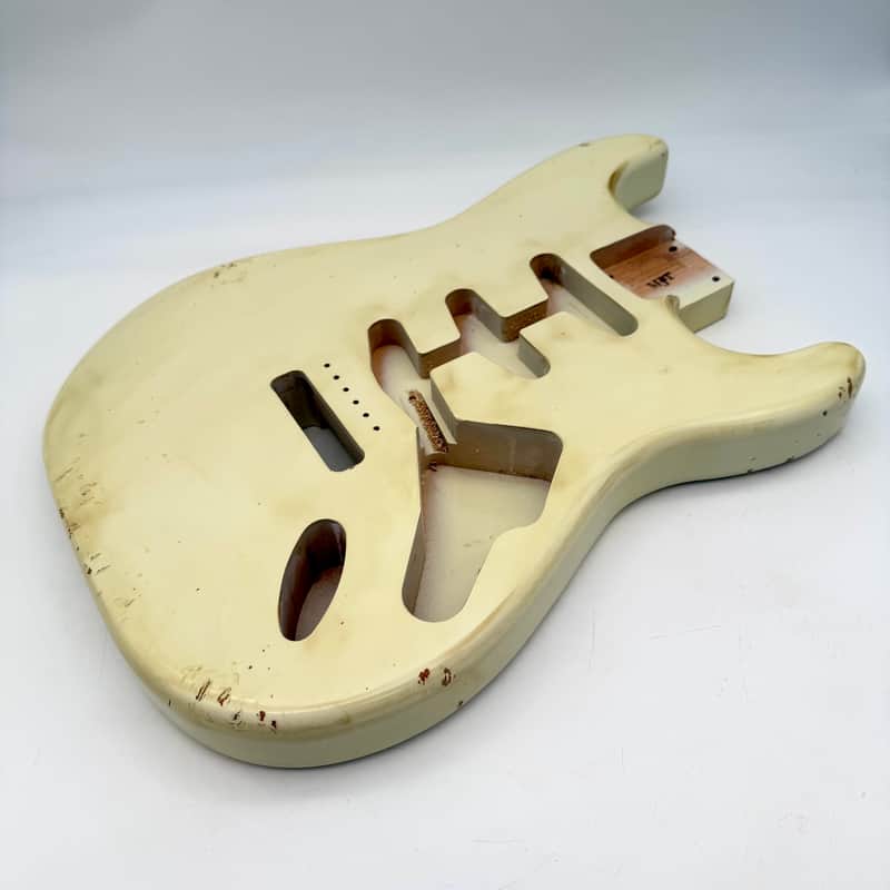MJT Stratocaster Body Alder Relic Nitro Vintage White Light mjt6646 image 1