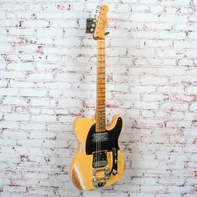 Fender - CuNiFe Blackguard Bigsby Heavy Relic - Telecaster Electric Guitar w/ 1-Piece Quartersawn Maple Neck - Aged Nocaster Blonde - w/ Deluxe Hardshell Case - x5006 image 4