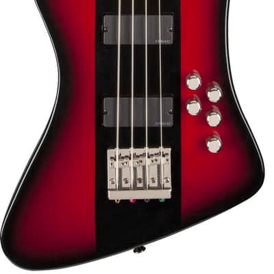 Jackson Guitars X Series Signature David Ellefson Kelly Bird IV Bass, Red Stripe image 1