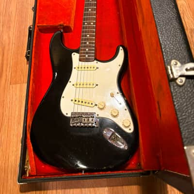 Fender Stratocaster 1965 - Factory-Original Black Over Charcoal Frost image 2