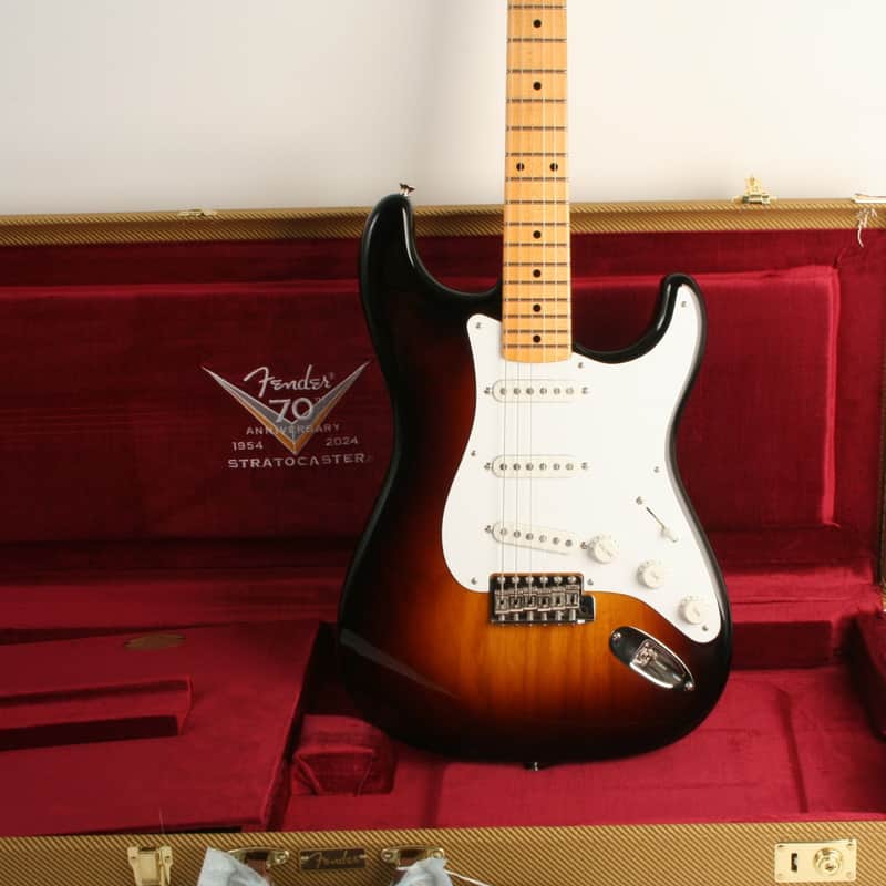 Fender Custom Shop Limited Edition 70th Anniversary 1954 Stratocaster NOS 1-Piece Quartersawn Maple Neck Fingerboard Wide-Fade 2-Color Sunburst XN5508 image 1