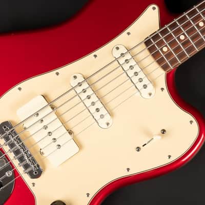 2013 Fender Pawn Shop Bass VI - Candy Apple Red | 6-String Bass Guitar Matching Headstock Baritone Short Scale | OHSC image 6