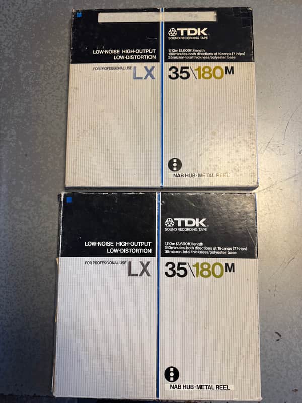 TDK LX 35/180 10.5" 1/4" 3600sq ft recording tape on metal reel image 1