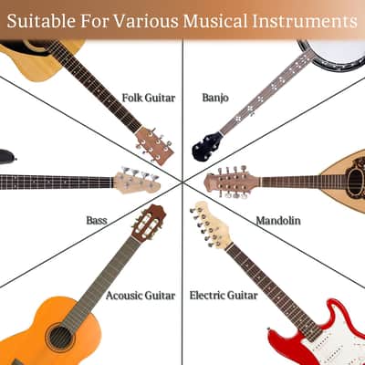 Guitar Wall Mount 2 Pack, Auto Lock Black Walnut Wood Guitar Hanger, Guitar Wall Hangers, Guitar Holder Hook Wall Stand for Classical, Acoustic, Electric Guitar, Banjo, Bass, Gift for Guitar Player image 6