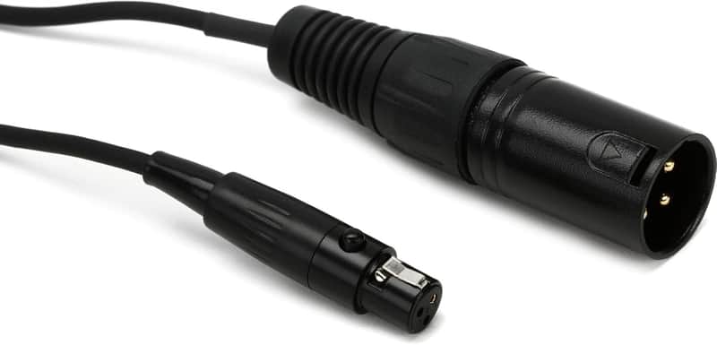 Mini XLR Female to XLR Male Cable - 25 Foot Black image 1
