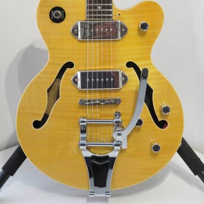 2013 Epiphone Wildkat Antique Natural Semi Hollow Electric Guitar image 2
