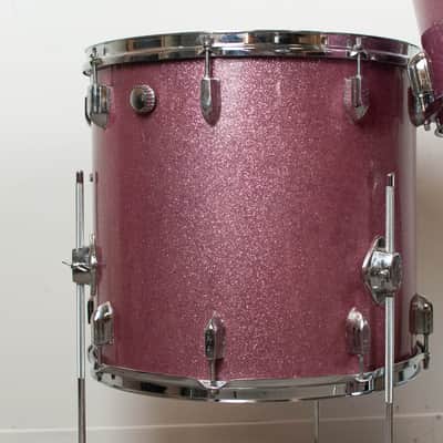 1970s Tempro Pro Lavender Sparkle Drum Kit image 3