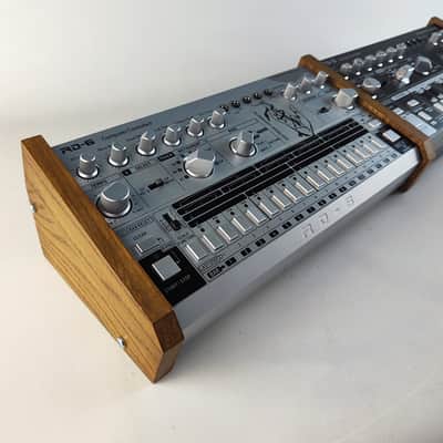 Behringer TD3 RD6 Real Oak Wood Stand Side panel Bass Line Synthesizer Wooden Stand image 3