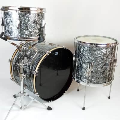 Gretsch 20,12,14"Playboy"Round Badge Drum Set/Kit Black Diamond Pearl Vintage60s image 2