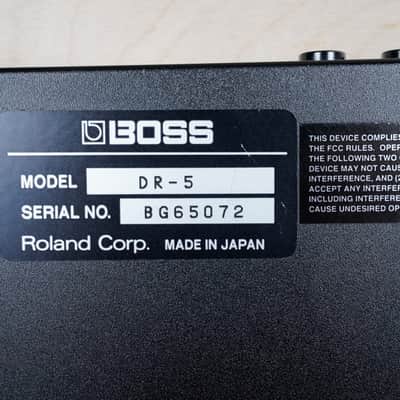 Boss DR-5 Dr. Rhythm 1994 Black Japan MIJ w/ Power Supply image 9