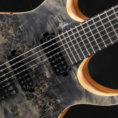 Mayones Hydra 7 Elite Headless - Trans Black Satin - Custom Satin Neck image 25