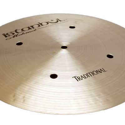 Istanbul Mehmet Cymbals 15" Traditional Hi-Hat Flat Hole Bottom image 2