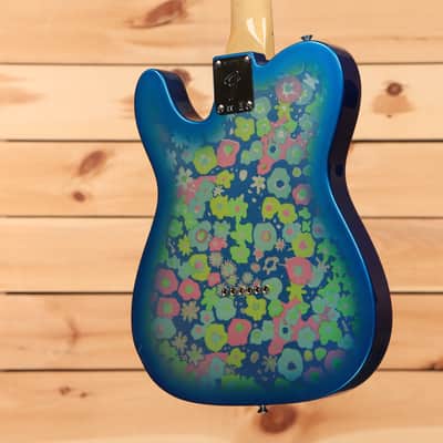 Fender Custom Shop Vintage Custom 1968 Blue Flower Telecaster NOS - Aged Blue Floral - R140270 - PLEK'd image 8