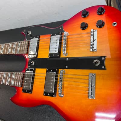 Galveston Double Neck Guitar  Cherry Red 6 string &12 string image 8