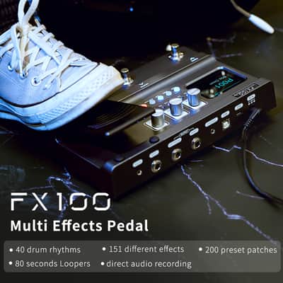 Flamma FX100 Multi Effects Processor with 151 Effects 200 preset 80s Looper 55 Amp Modeling Expression pedal,price include the import duty to US buyer image 5