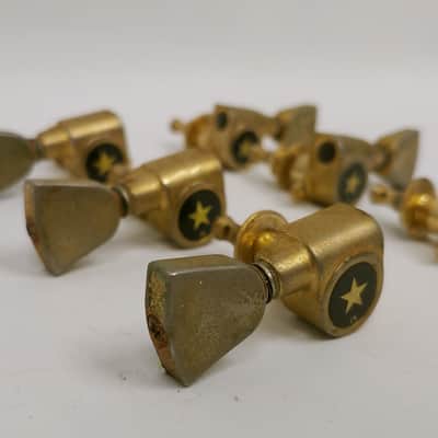 Vintage Gotoh Ibanez Japan 1970's Tuners 3x3 Gold Star Keystone PF200 or Similar image 2
