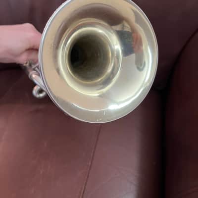 Buescher Model 9 Bb Trumpet (1921) (rare mute) (silver plated) (gold wash bell) (LP) SN 81491 image 23
