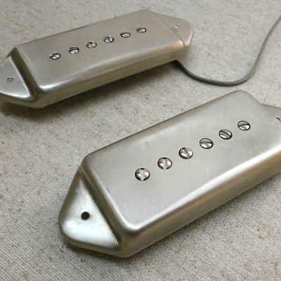 Q pickups DOG EAR P90 Pickups SET BLACK/CHROME/NICKEL/RAW NICKEL Casino Riviera Wildcat ES-330 Gibson Epiphone 50s 60s image 2
