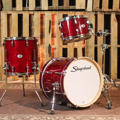 Slingerland Studio King Royal Crimson Lacquer Drum Set - 14x18,8x12,14x14 image 1