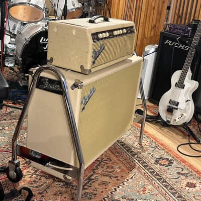 63’ Serviced Fender Bassman 6G6-A/B Brownface 50-Watt Guitar Head & cab Blonde - recapped feb 2024 by Andy Fuchs! image 2