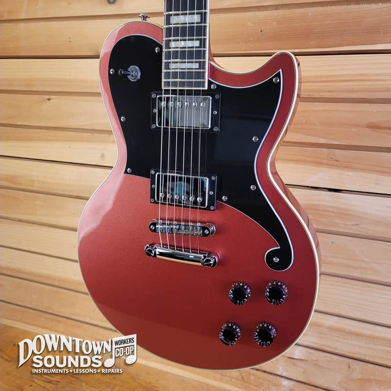 2021 D'Angelico Premier Atlantic Single-Cut Electric Guitar with D'Angelico Gig Bag - Oxblood, 8lbs 4oz image 1