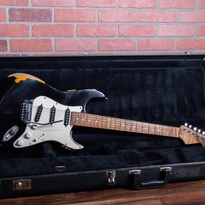 Medium Rare Guitars Diablo “Rat Strat” Relic Black Over Sunburst Heavy Relic 2022 w/Hardshell Case image 2