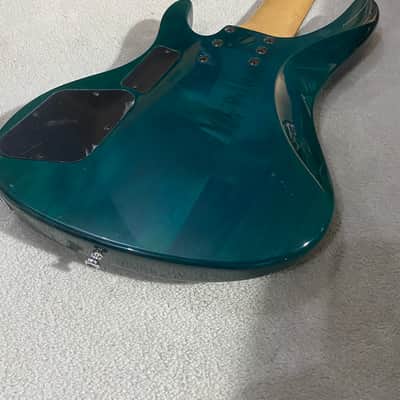 WashBurn BANTAM XB - 600 1994 - 1998 - TRANSPARENT GREEN 6 String image 7